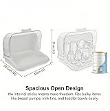 HEMOTON Baby Bottle Storage Box Drying Rack with Anti-dust Cover 33x28.5x21cm view 8