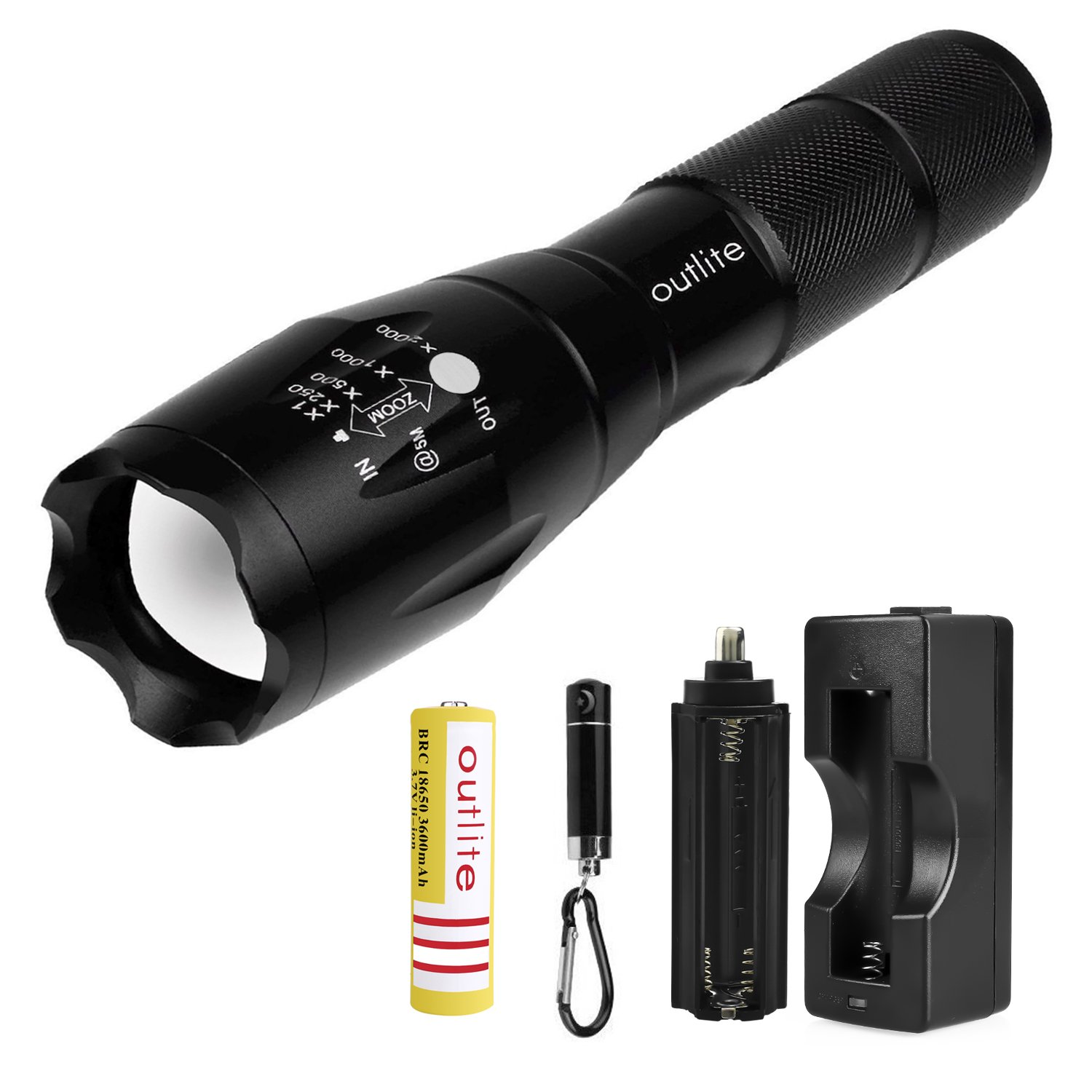 Buy Outlite A100 High Powered Handheld Flashlight, Rechargeable 18650
