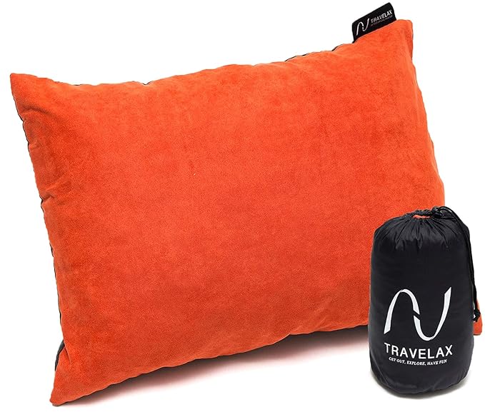 Travelax Kopfkissen für unterwegs, bequemes, leichtes, waschbares Reisekissen - kein Aufblasen