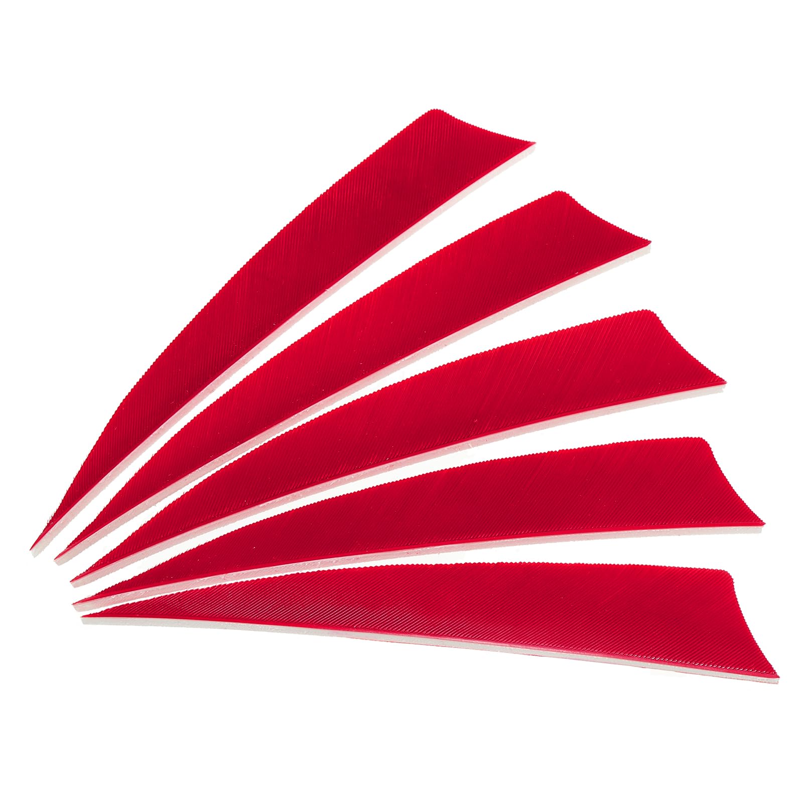 PATIKIL Arrows Vanes 50 Pack 4 Inch Arrow Turkey Feather Fletch Right Wing Fletching Red for DIY Target Shooting