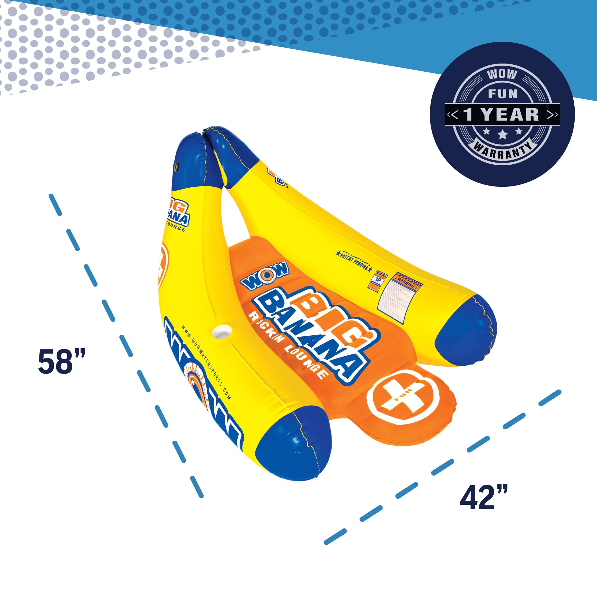 Mua WOW Sports - Big Banana Rockin Lounge - Floating Pool Chair ...