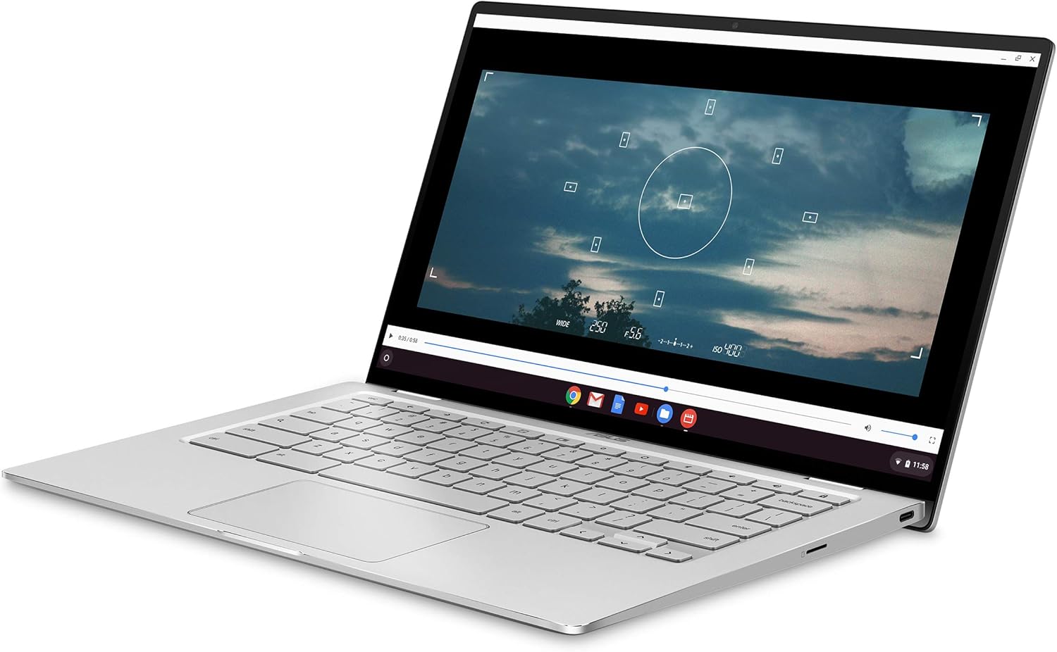 ASUS Chromebook Flip C434 2-In-1 Laptop- 14" Full HD 4-Way NanoEdge Touchscreen, Intel Core M3-8100Y Processor, 8GB RAM, 64GB eMMC Storage, Backlit KB, Chrome OS- C434TA-DS384T Silver: Computers & Accessories