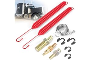 Ytrica 2pcs Hood Cables, Springs and Stud Bolts w/Retaining Rings, Fit for Peterbilt 388 & 389 Series (2008-2023) Trucks - Replace L81-6009, 1321315-AS, 13-03662, 13-03663, L92-6017-1065