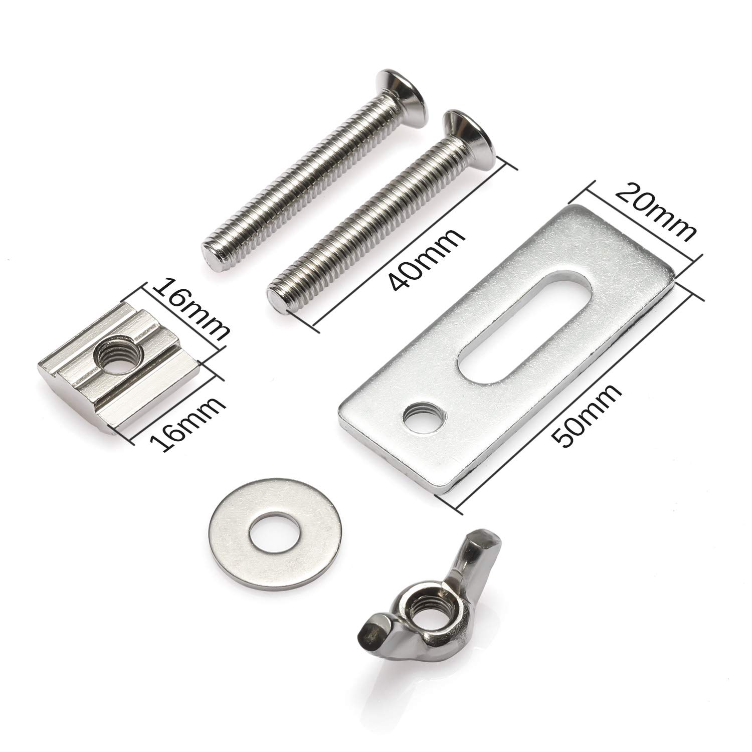 4PCS T-track Mini Hold Down Clamp Kit, Compatible with 3018-PRO/3018-MX3/3018-PROVer CNC Router Machine