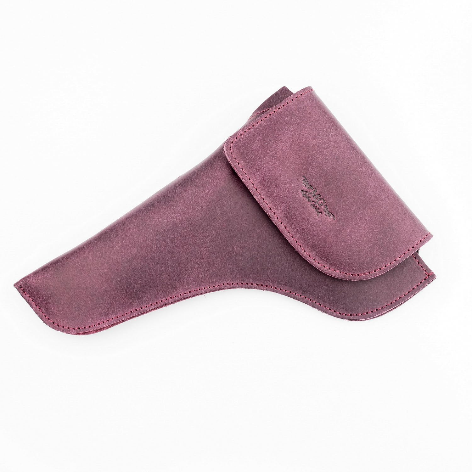 Photo 1 of Alto/Tenor Saxophone Neck Pouch made of genuine Crazy Horse Leather by MG Leather Work. Sax Neck Bag, alto tenor saxophone neck holder Saxophone accessories (Alto, Marsala)