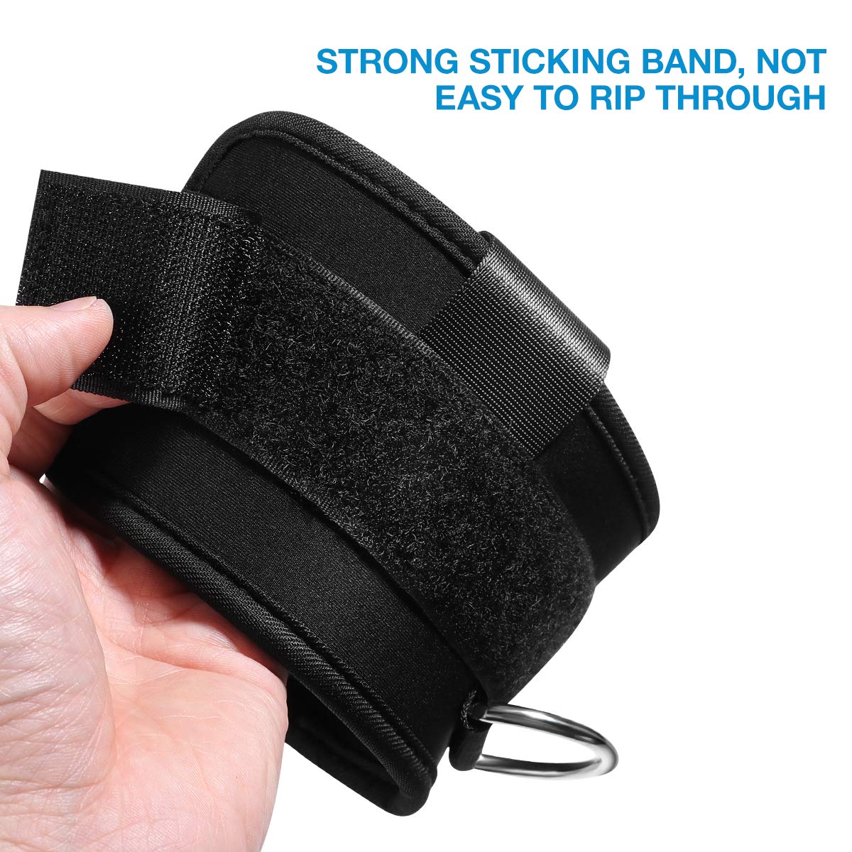 VORCOOL Fitness Fußschlaufen D-Ring Fußmanschetten für Gym Kabelzug Maschinen (Schwarz)