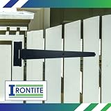 IRONTITE 3 Pack Black 400mm T Hinges for Wooden Gates Shed Doors Heavy Duty view 6