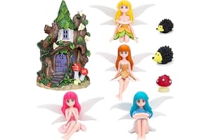 ONEST 8 Pieces Miniature Fairy Garden Accessories Small Fairy Figurines Hand Painted Fairies Figures for Car Decor Garden Flower Pot Birthday Cake Topper