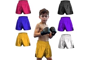 Agile Dragon Kid's Muay Thai Shorts Martial Arts MMA Kickboxing Shorts for Boys Girls Boxing Trunks Shorts