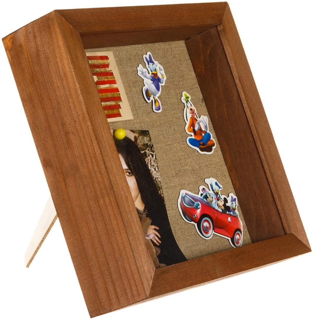 Awards Shadow Box Picture Frame 8x8 Brown Wood Display Case With Linen Back For Memorabilia Tickets And Photos Pins Medals Shadow Boxes Home Kitchen Snowrobin Jp