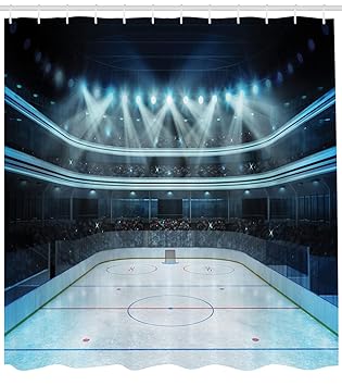 Amazon Com Ambesonne Hockey Shower Curtain Photo Of A Sports