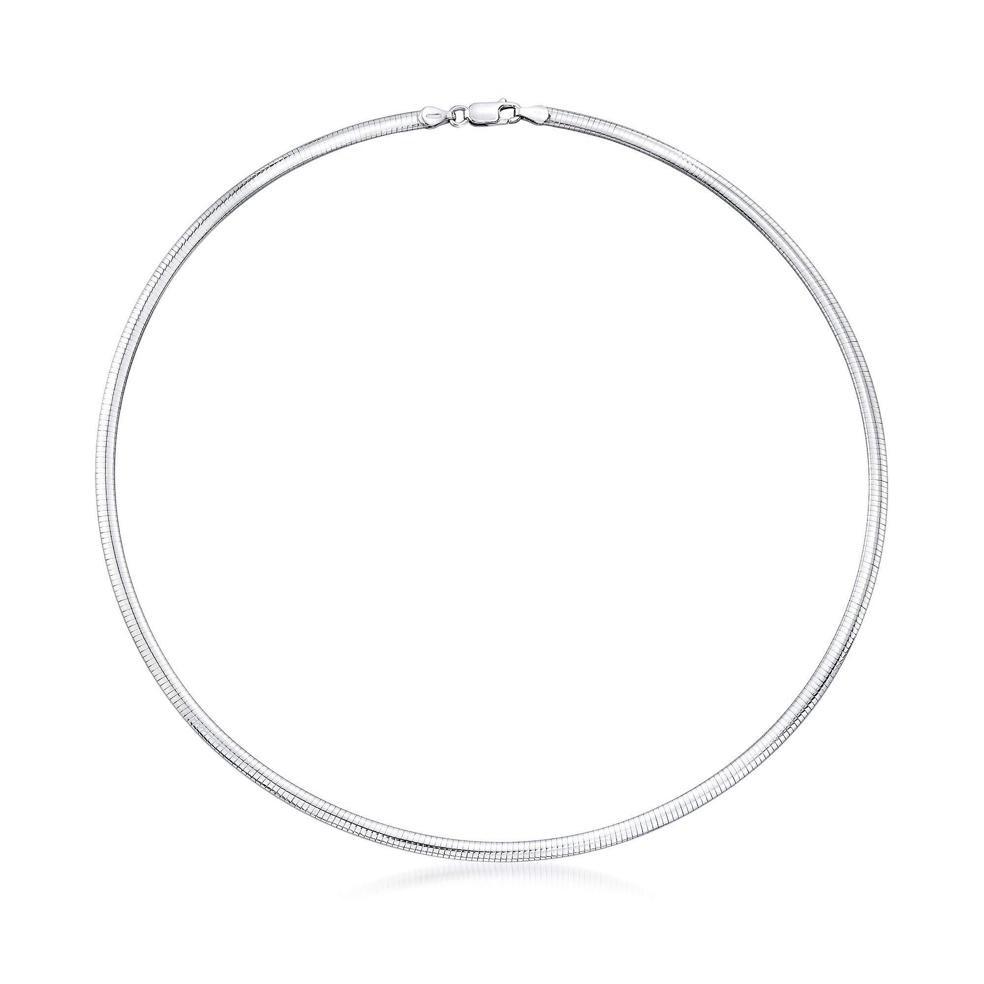 Ross-SimonsItalian 4mm Sterling Silver Domed Omega Necklace. 18 inches