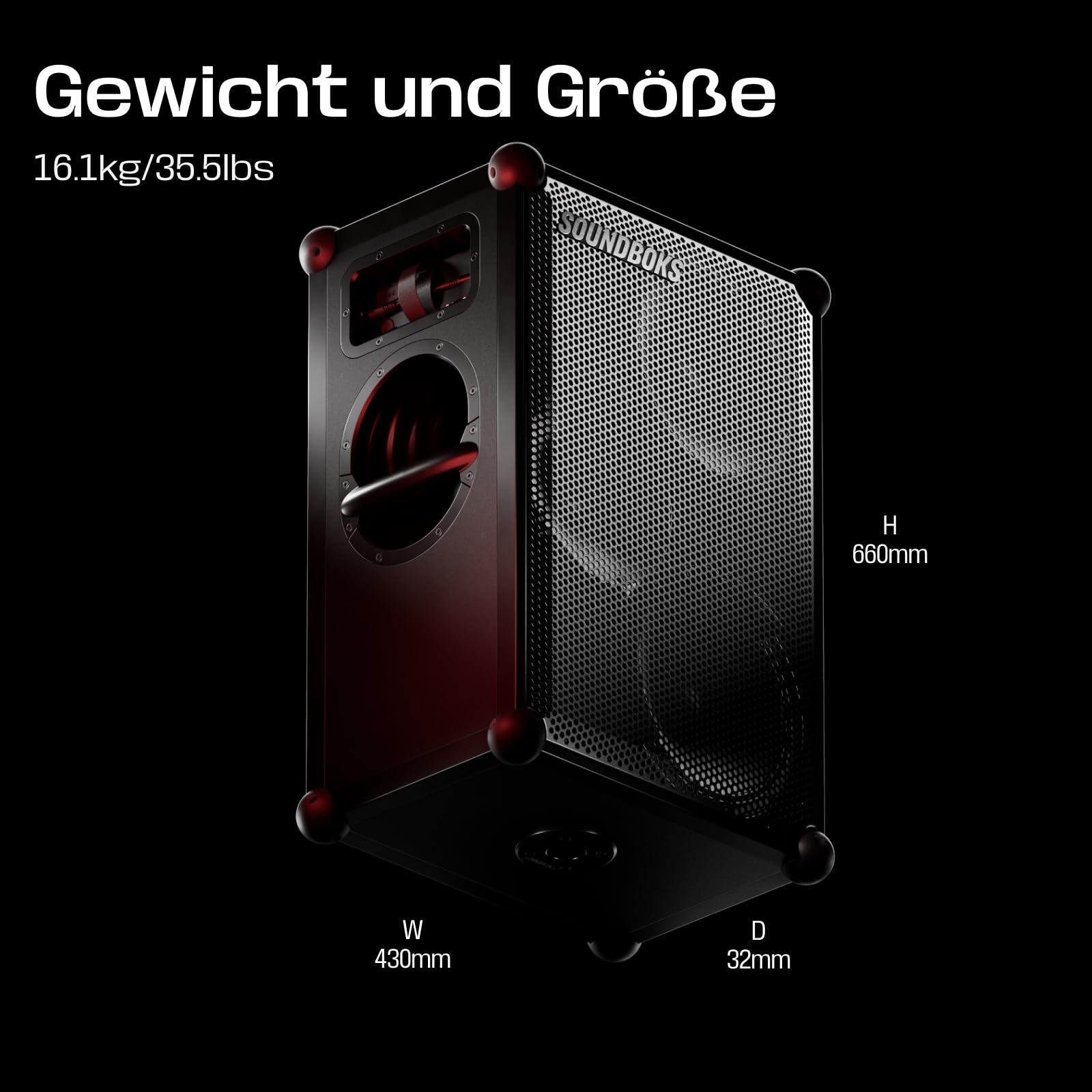 SOUNDBOKS 4 - Bluetooth Performance Speaker - USB-C-Aufladung Akku - Lautester Party Lautsprecher mit 40 Stunden Akku - Kabelloser und tragbarer Lautsprecher - Designed in Dänemark - 126dB (Schwarz) 9