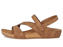 EuroSoft Women's Gianetta Flat Sandal, Brown Suede, 8