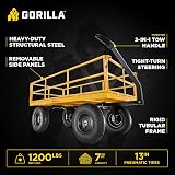 Gorilla Carts Heavy Duty Utility Cart 1200 Lb All Terrain Garden Wagon view 2