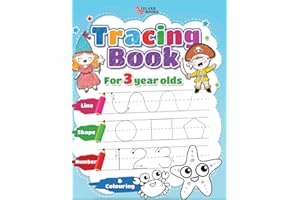 Tracing book for 3 year olds: Numbers, Lines, Shapes and Colouring