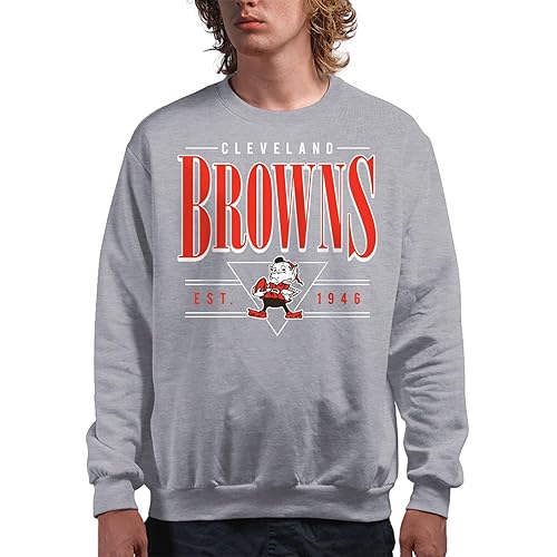 Junk Food Men's Standard x NFL-Established Retro-Officially Licensed Adult Crew Fleece Women, Athletic Heather