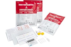 Eldoncard Blood Typing Kit, 3 Test Pack, Know Your Blood Type, Accurate Instant Home Testing, Determine A, O, B, Rhs-D Negative & Positive Groups