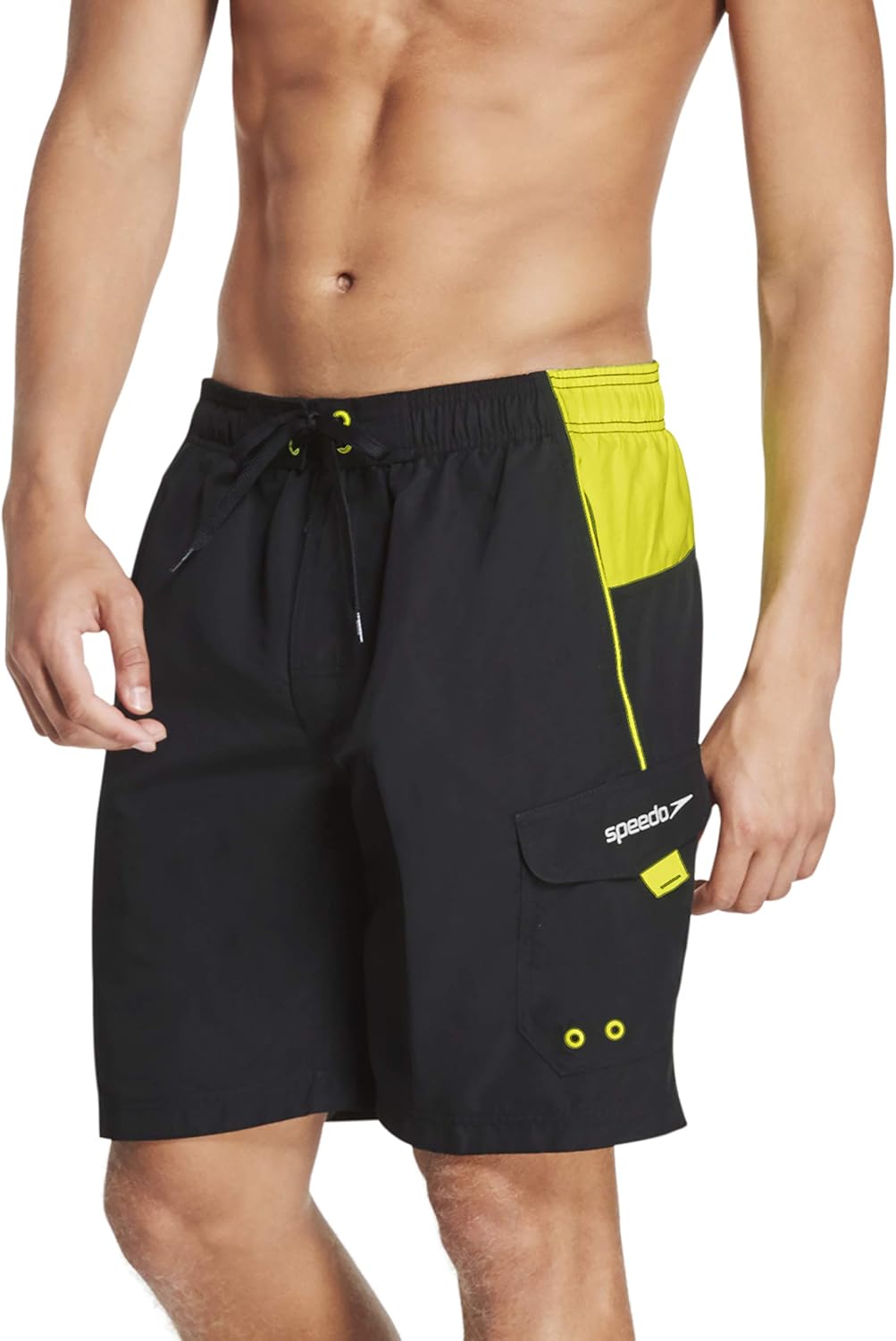 Speedo Men's Swim Trunk Marina Sport Solid Knee Length Trunks Amazon