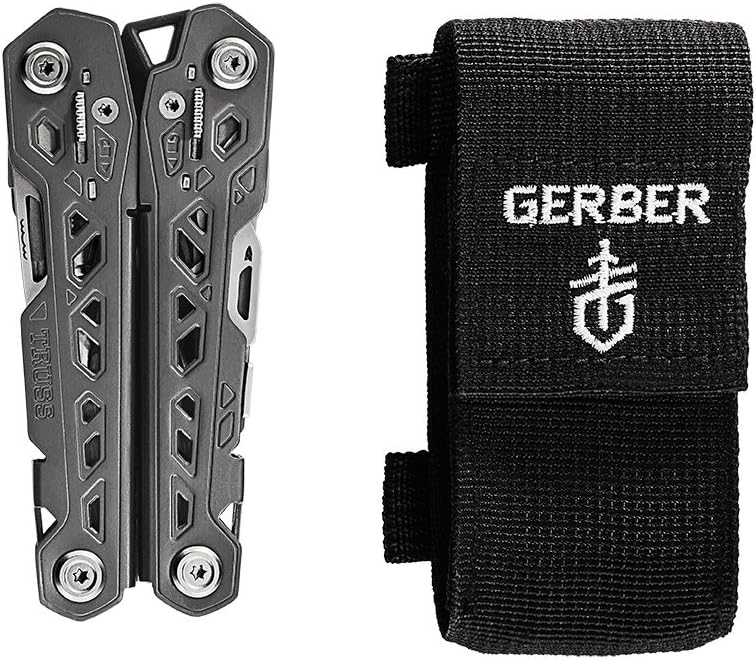 Gerber Gear Truss Multitool, Stainless and Grey with Multi-Position Sheath [30-001343, New - - 