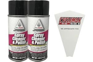 CYCLEMAX Two Pack compatible with Honda Pro Honda Spray Cleaner and Polish 08732-SCPSM Contains Two 4oz Cans and a Funnel