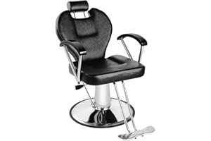 Dangvivi Barber Chair Recling Salon Chair for Hair Stylist with Adjustable Headrest,360 Degrees Swivel,Beauty Hair Stylist Chair Shampoo Haircut Equipment