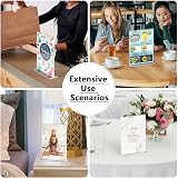 Flow fire A4 Acrylic Sign Holder 6 Pack T-Shape Menu Display Stand view 5