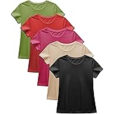 Sexy Basics Women's Cotton Stretch T Shirts | Casual & Active Basic Tops | Multi Packs & Colors