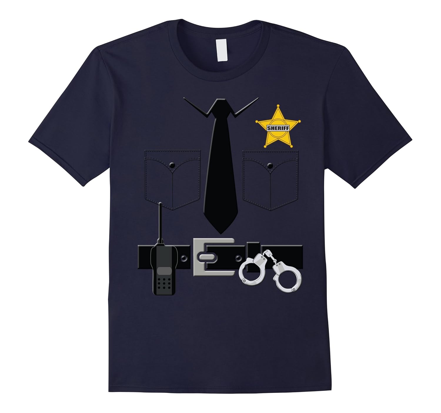 Sheriff Halloween Costume T-Shirt-T-Shirt