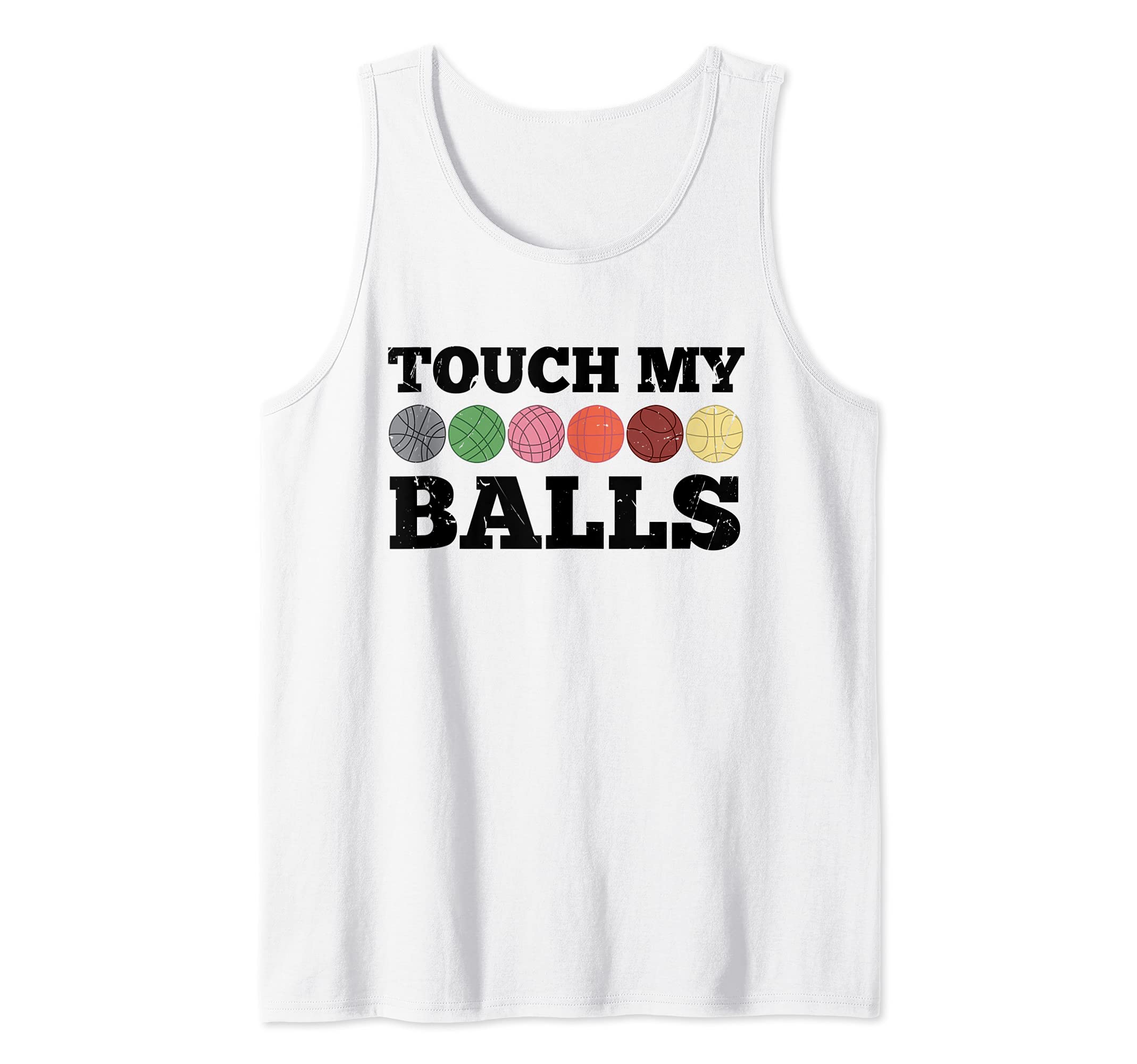 Italian Bowling Game Boules Bocci Ball Player Funny Bocce Tank Top