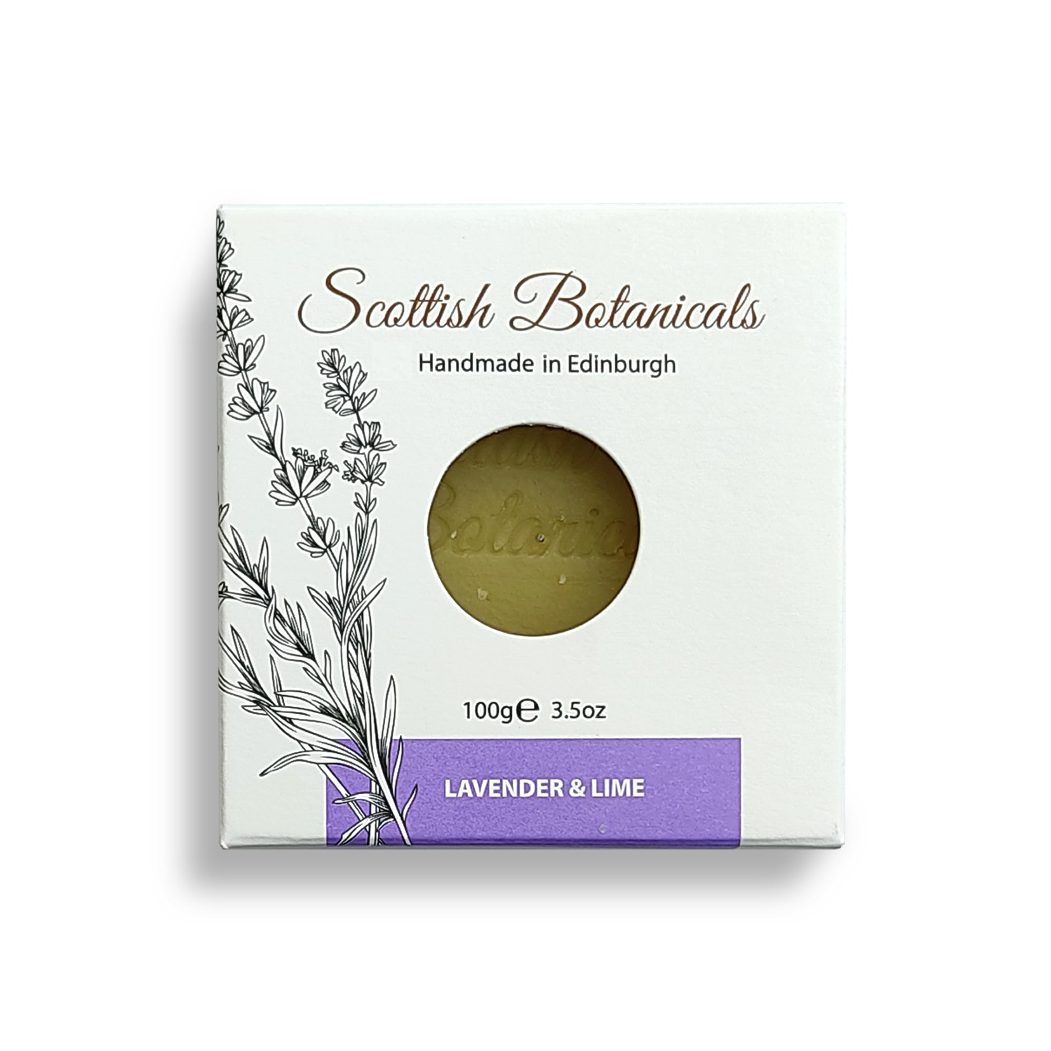 Lavender & Lime Soap, Cold Process natural face bar soap, With Premium Essential Oils, All Skin, Scottish handmade soap, With seaweed extracts. Scottish Botanicals by DIANA DRUMMOND