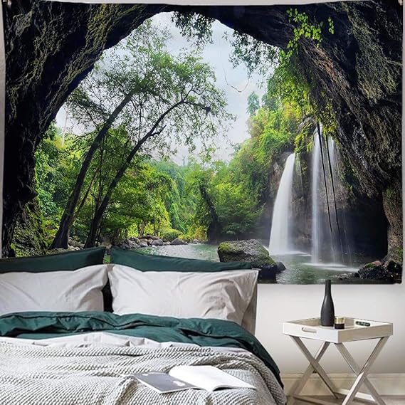 PROCIDA Home Tapestry Wall Hanging Nature Art Polyester Fabric Tree