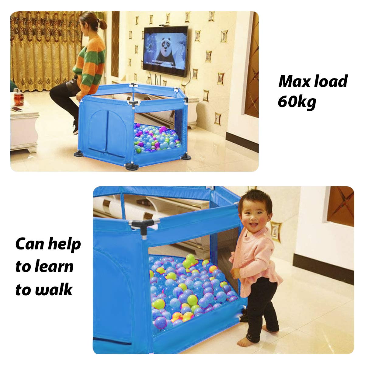 Baby Laufstall Laufgitterzelt Zum Spielen Sicherheitslaufstall Laufgitter Spielzaun F Faltbarer Zaun Sechsseitiger Sicherheitszaun Fur Babys Und Kleinkinder Kinderzimmer Laufgitter Stalle