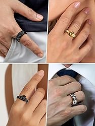 Couple Black Claddagh Rings Irish Love Jewelry for