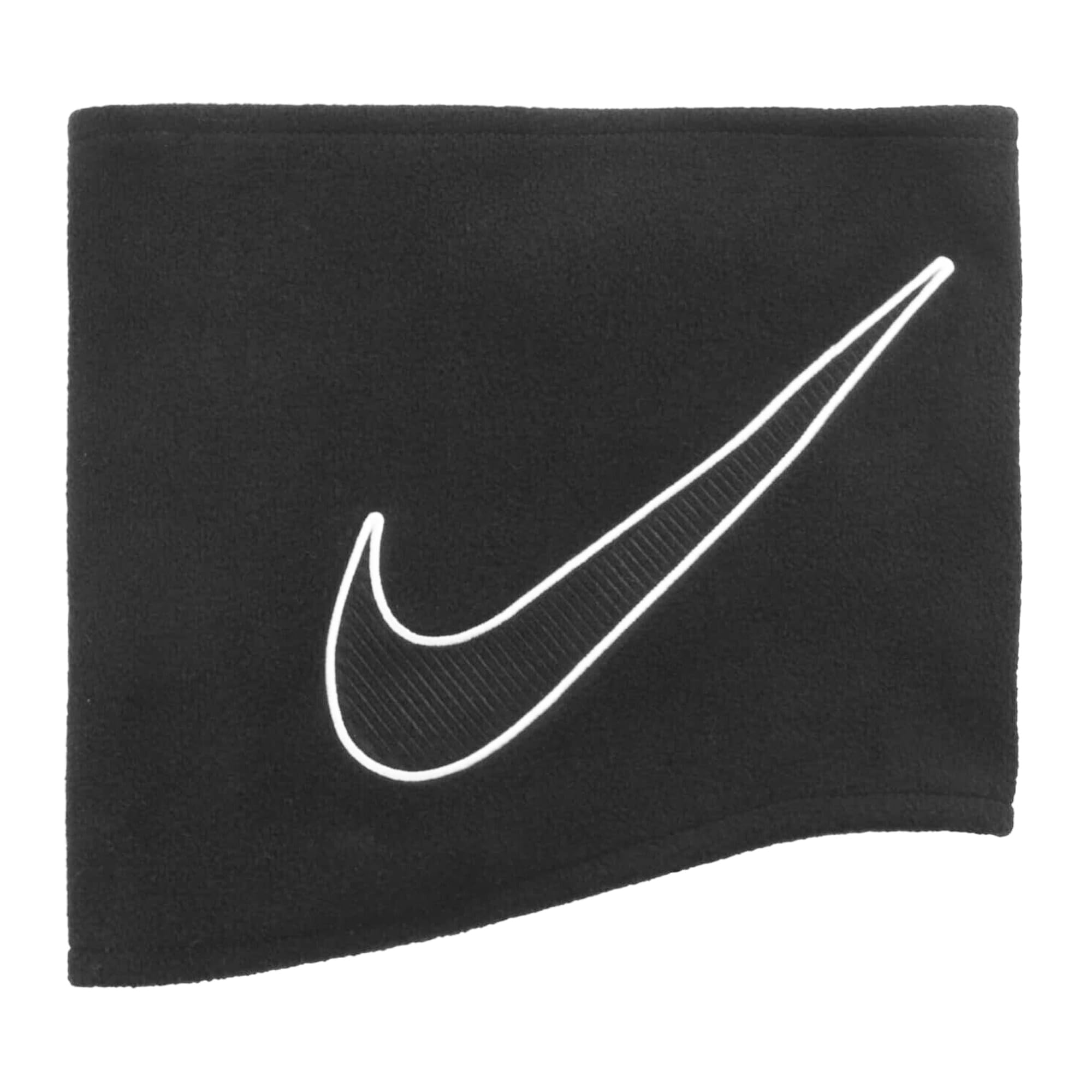 NIKE NNW9 carta Football YA Youths Fleece Neck Warmer 2.0, Black/White, One Size