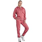Gary Com 2 PCS Outfits Women's Fleece Sherpa Lined Sweatsuits Long Sleeve Hoodie and Sweat Pants Winter Warm Tracksuit Set