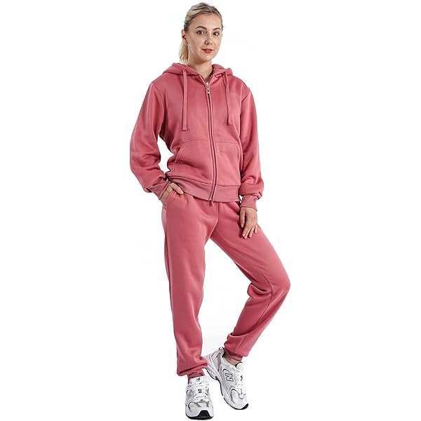 Piece Outfits Women's Fleece Sherpa Lined Sweatsuits Long