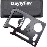 DaylyFav Credit Card Multitool Knife - Wallet Tool, Gift for Christmas | Credit Card Size Multitool Knife - Wallet Card Bottle Opener, Ruler &amp; Knife. Great Christmas &amp; Thanksgiving Gift for Men.