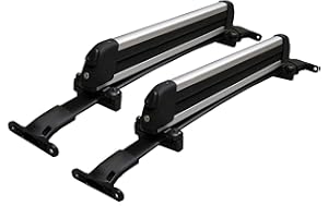BrightLines Crossbars & Ski Rack for 6 Skis 4 Snowboards Combo Compatible with 2016-2019 Ford Explorer