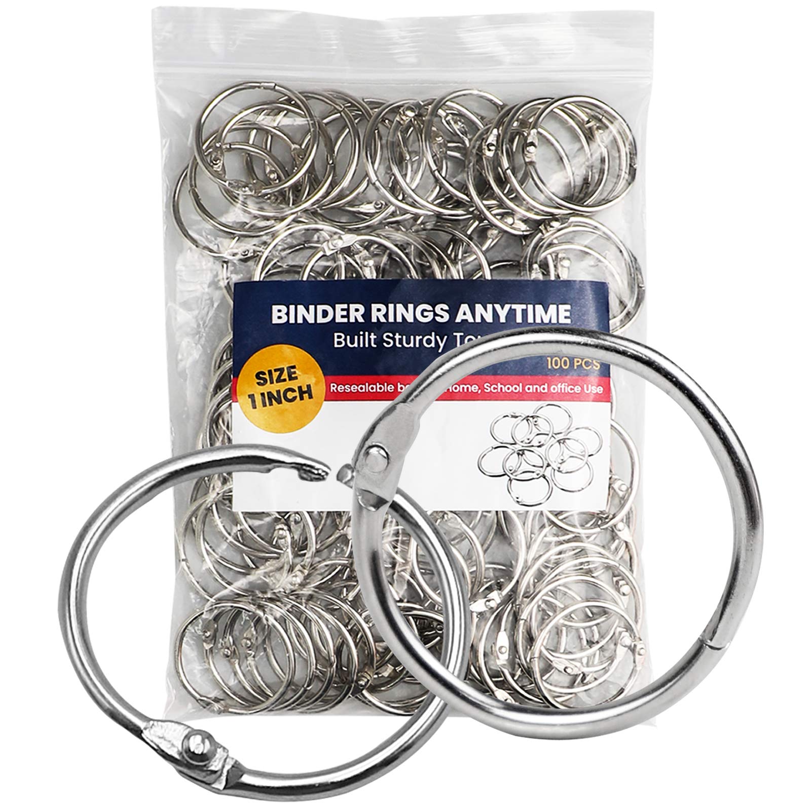 10 stks Metalen Binder Ring Losse Blad Boek Binder Hoop Ring Sleutelhanger Circle Book Binder Hoop (Color : 39-45mm
