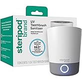 Steripod Brand UV Home Countertop Toothbrush Sanitizer, Reduces Harmful Microorganisms, Toothbrush Holder and Cleaning Station, Holds Four Toothbrushes