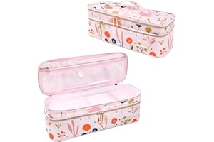 MissBoy Double Layer Travel Case Compatible with Revlon One-Step Volumizer/Hair Dryer/Hot Air Brush, Dyson Hair Dryer Carrying Case, Shark Flexstyle Storage Organizer Bag (Bag Only)