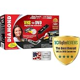 Diamond Multimedia VC500 VHS to Digital Converter, USB Video Capture Device for VHS, Hi8 &amp; Camcorders, RCA/S-Video, Windows 11 &amp; Mac