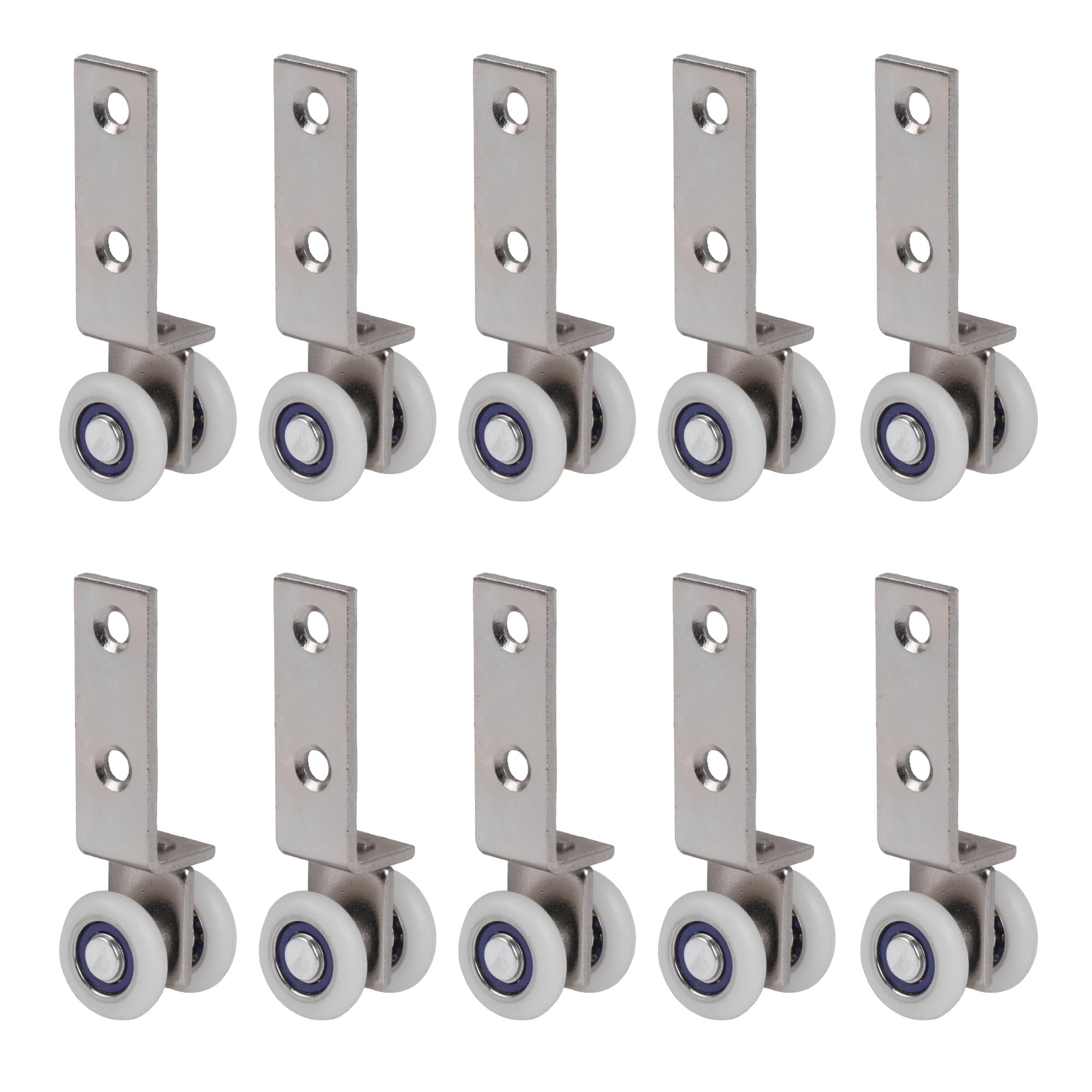 10x hanging wheels with bearings for furniture and office glass cabinets, single load-bearing 132.28lb, smooth to move