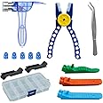 SIOYTOER Building Blocks Tool Kit Brick Separator Tools Compatible with Lego &Technic Mini Blocks Tool Set Multi-Functional Hammer Pliers Tweezers Finger Protectors with Tin Box (Blue)