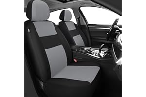 VarCozy Seat Covers for Car Front Pair, Breathable Cloth Front Car Seat Covers, Universal Cloth Seat Covers for SUV Sedan Van, Automotive Interior Covers, Airbag Compatible