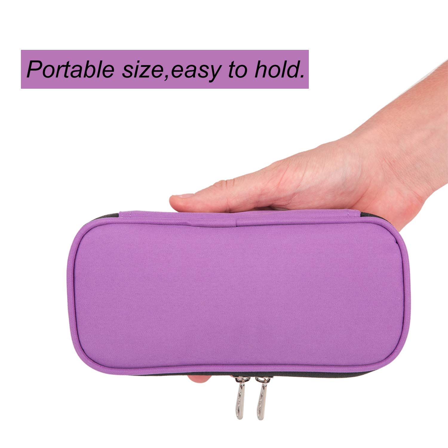 Apollo Walker Insulin Cooler Travel Case Diabetic Medication Cooler with 2 Ice Packs and Insulation Liner(Purple)