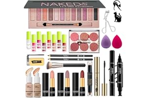 28 Pcs All in One Full Makeup Kit for Women, Makeup Set for Women&Beginner,Eyeshadow, Foundation, Lipsticks, Eyeliner, Mascara, Brow Soap Make Up Gift Set for Women Teen Makeup Kit For Girl