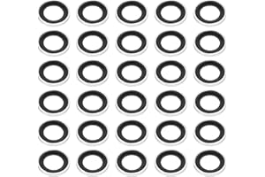 PATIKIL M14 Self-Centered Bonded Sealing Gasket, 30Pcs NBR Metal Bonded Sealing Washers Automotive Washers for Mechanical, Pl