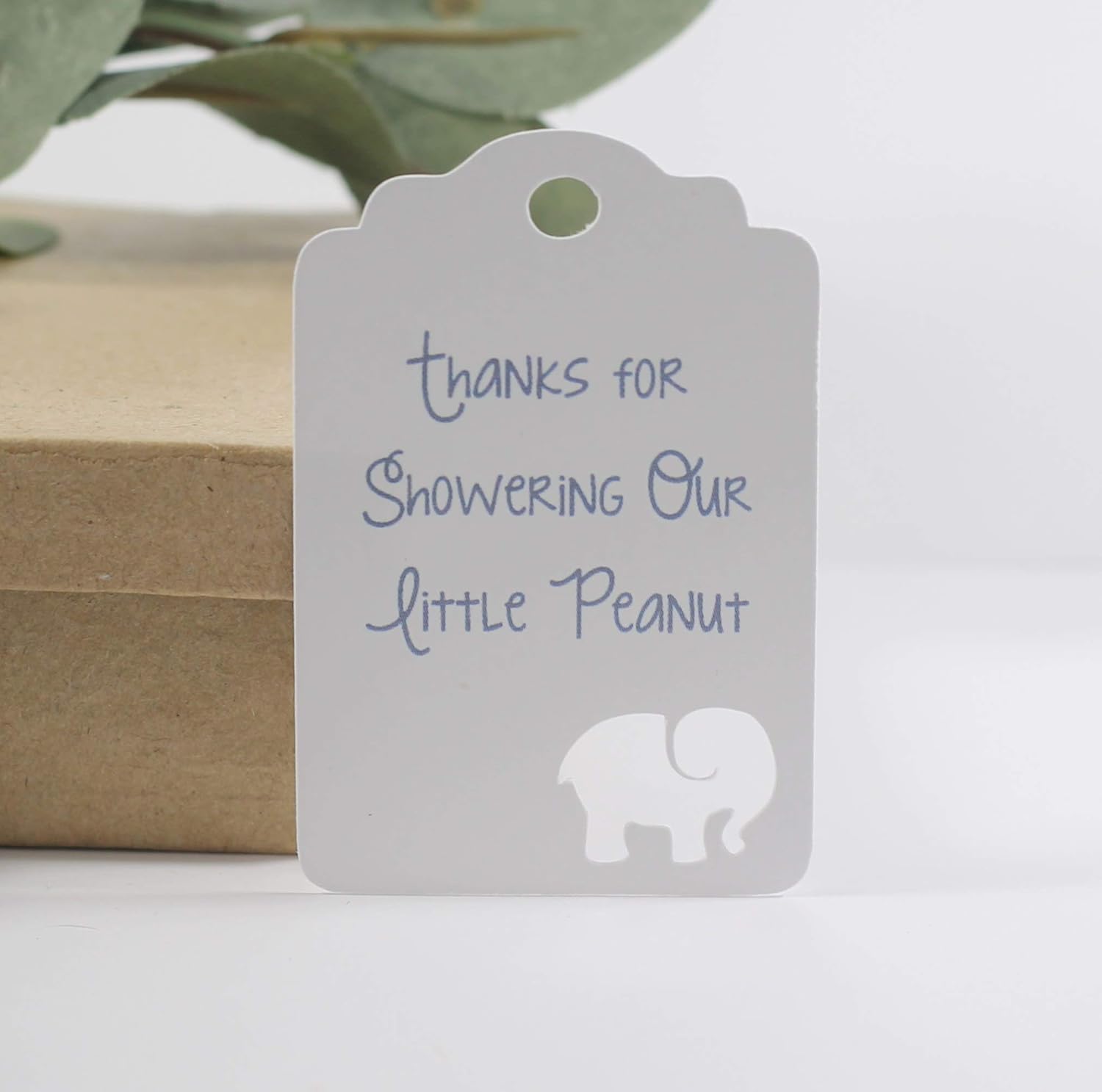 Grey Thank You Labels for Gender Neutral Baby Shower Thanks for